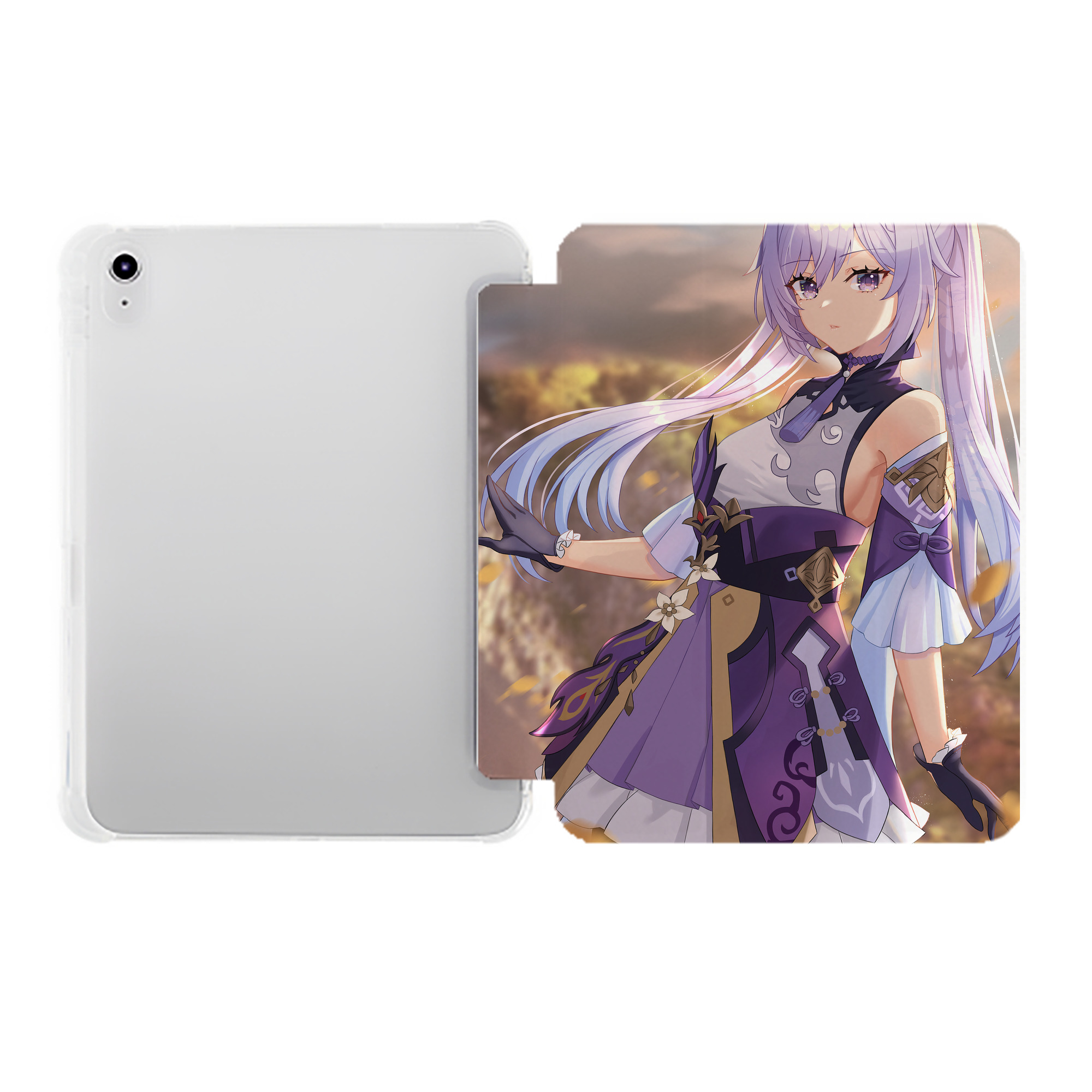 げんし神 genshin IPad ケース ペン収納付き 三つ折りスタンド PUレザー×シリコン 対応機種9.5/10.5/10.9インチ